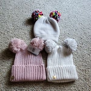 3 betsy johnson beanies new